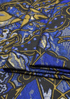 Жаккард узор пейсли синий (DG-7235) фото 3