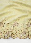 Лен вышивка цветочный бордюр беж (DG-72201) фото 2