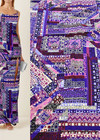 Вискозная плательная ткань диагональ фиолетовая лоскутное шитье (DG-3070) фото 1