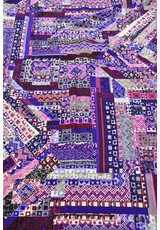 Вискозная плательная ткань диагональ фиолетовая лоскутное шитье (DG-3070) фото 2
