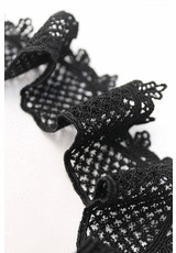 Кружевная тесьма черная плетеная (DG-7320) фото 2