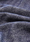 Джерси шерсть синий с белым в елочку (FF-4935) фото 2