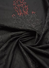 Жаккард вышивка 3Д черный красный узор (DG-7145) фото 2