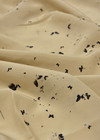 Шелк черные бабочки на бежевом фоне (DG-5245) фото 2