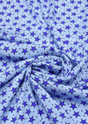 Крепдешин шелк голубые звезды (DG-5445) фото 2