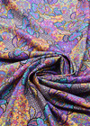 Шелк пейсли цветы фиолетовый матовый (GG-2545) фото 2