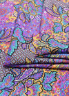 Шелк пейсли цветы фиолетовый матовый (GG-2545) фото 3