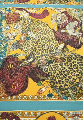 Шелк купон платок леопард (DG-03001)