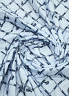 Курточная стеганая ткань голубая с цепями (DG-85001) фото 3