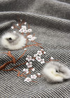 Шерсть вышивка сакура из меха стразы Cваровски (FF-7275) фото 4
