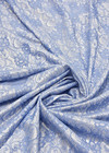 Кружево на трикотаже голубое цветы (DG-3745) фото 2