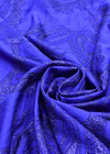 Органза шелк вышивка Пейсли синий электрик (DG-6745) фото 4