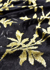 Панбархат черный золотые листья (DG-7945) фото 3
