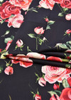 Шерсть стрейч красные розы на черном (DG-4265) фото 3