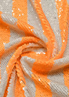 Пайетки на сетке в оранжевую полоску фото 2