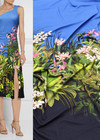 Трикотаж купон вискоза цветы на синем (DG-2365) фото 1