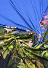 Трикотаж купон вискоза цветы на синем (DG-2365) фото 2