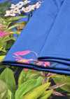 Трикотаж купон вискоза цветы на синем (DG-2365) фото 3