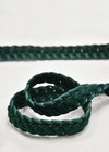 Тесьма зеленая плетеная фото 1