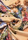 Креп шелк стрейч кремовый акварель цветы (DG-7465) фото 4