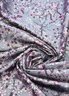 Парча вышивка розовая сакура на серебристом (DG-2565) фото 2