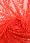Гипюр стрейч красный цветы (DG-82301) фото 2