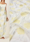 Органза с вышивкой филькупе золотистые розы (DG-8475) фото 1