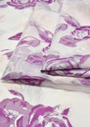 Органза с вышивкой филькупе фиолетовые розы на белом (DG-9475) фото 4