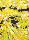 Трикотаж купон холодная вискоза золотым узором барокко (DG-88101) фото 2