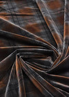 Бархат хлопок клетка тартан коричневая (FF-9385) фото 4