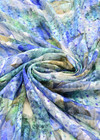 Шелк Деворе голубые гортензии (DG-8306) фото 4