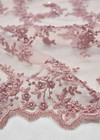 Вышивка на сетке бисером стеклярусом мелкий цветок жемчужно розовое Scervino фото 2