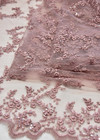 Вышивка на сетке бисером стеклярусом мелкий цветок жемчужно розовое Scervino фото 4