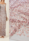 Вышивка на сетке 3D цветы жемчужно розовое (DG-4506) фото 1