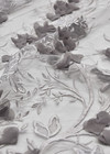 Вышивка на сетке 3D цветами серая (DG-1506) фото 2