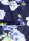 Панбархат синий белые цветы (DG-64001) фото 2