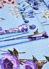 Вышивка хлопок голубой полевые цветы (DG-1806) фото 4