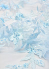 Вышивка на сетке 3D голубое цветы бисер стеклярус пайетки (DG-6706) фото 2