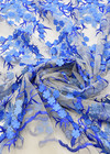 Вышивка на сетке 3D синие цветы (DG-7216) фото 2