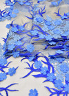 Вышивка на сетке 3D синие цветы (DG-7216) фото 3