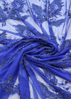 Вышивка на сетке бисером синее (DG-5516) фото 2