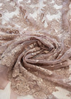 Вышивка на сетке стеклярусом светло коричневая Valentino фото 3