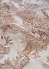 Вышивка на сетке стеклярусом светло коричневая Valentino фото 4