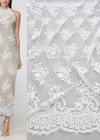 Кружево свадебное вышивка орнаментом из бисера и стекляруса (DG-8416) фото 1