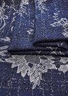 Шанель твид вышивка цветы темно-синий (CC-0126) фото 2