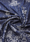 Шанель твид вышивка цветы темно-синий (CC-0126) фото 3