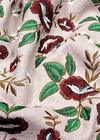 Лоден шерсть вышивка красные цветы на розовом (DG-0326) фото 2