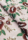 Лоден шерсть вышивка красные цветы на розовом (DG-0326) фото 3