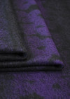 Трикотаж букле шерсть черный с фиолетовыми цветами (DG-3979) фото 4