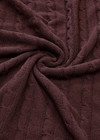 Трикотаж вязанный косы темный-бордовый фото 3